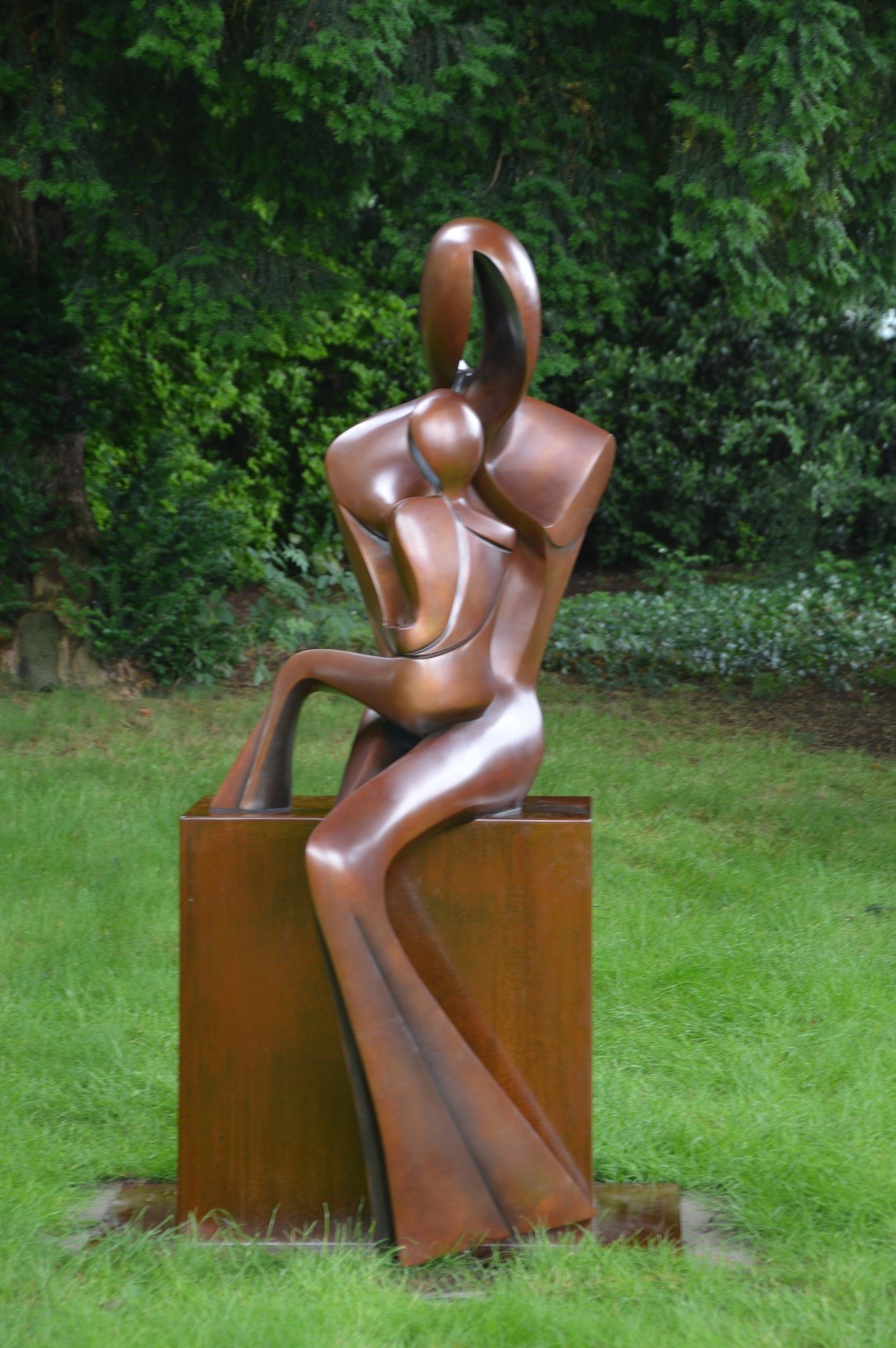 Abstract Sculpture Mother and Child