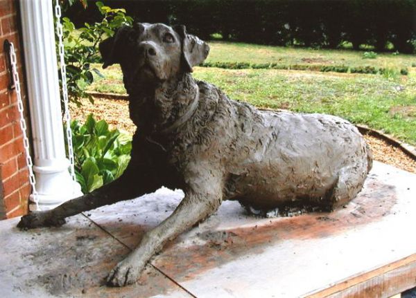 Lifesize Bronze Labrador Sculpture