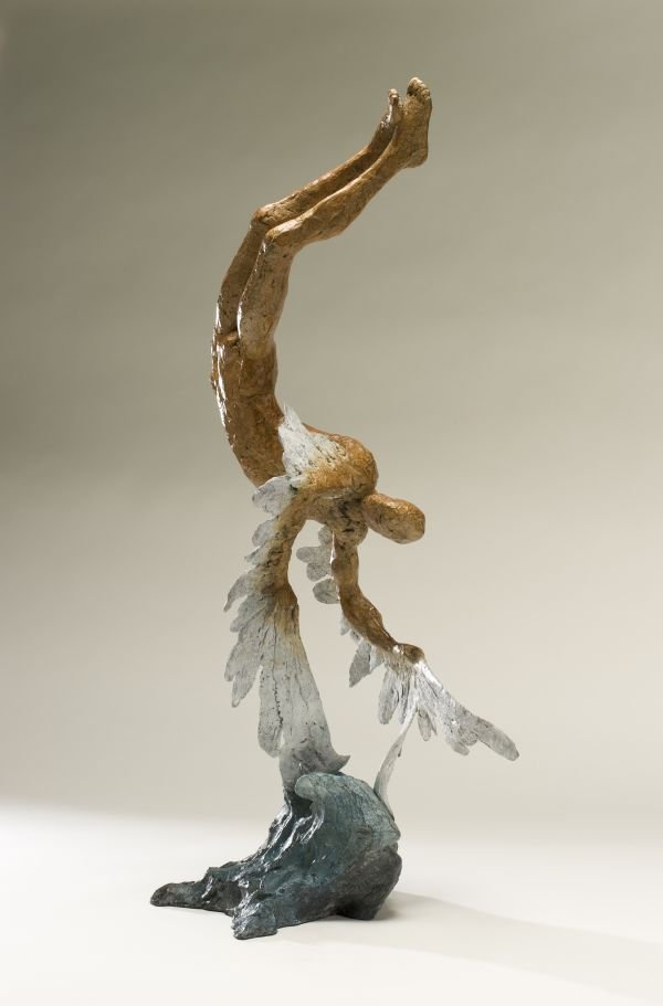Icarus Falling (X) Sculpture by Nicola Godden