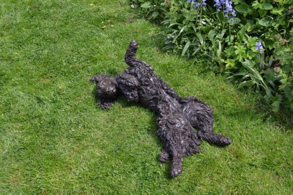 ‘Wiggling Spaniel sculpture, by Tanya Russell ARBS’ by Tanya Russell