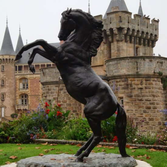 Rearing Bronze Stallion Statue, Life Size Statue of Stallion, Rearing