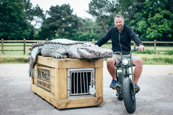 'CROCODILE ON A BOX (lrg croc)'