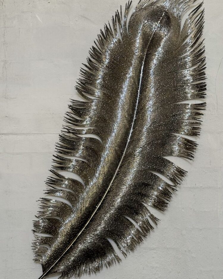 Stainless Steel Feather Sculpture