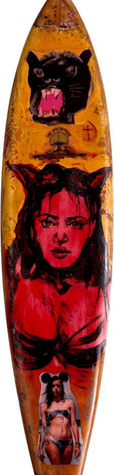 David Bromley Surfboards Orange and Red Horns