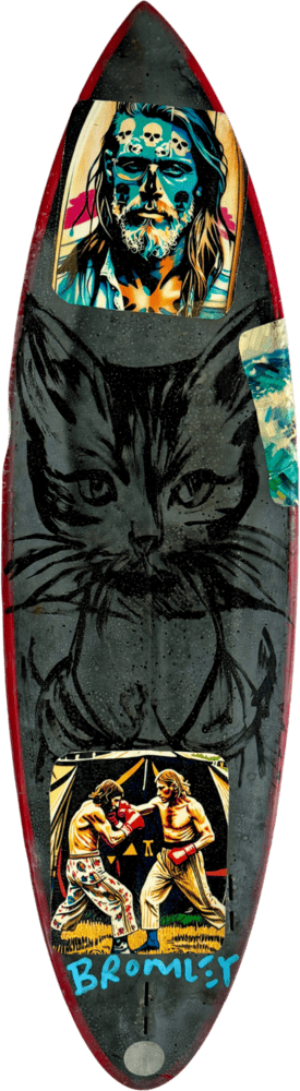 David Bromley Surfboard 22 BACK Bromley Surfboard Black Cat