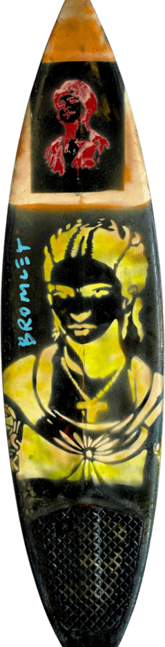 Bromley Surfboard Black and Yellow