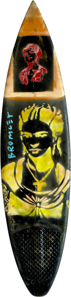 Bromley Surfboard Black and Yellow